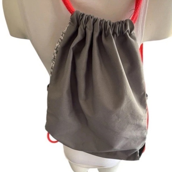 Adidas Alliance II Sackpack 3 Stripe Neon Pink/Gray/Silver String Backpack - Picture 6 of 11